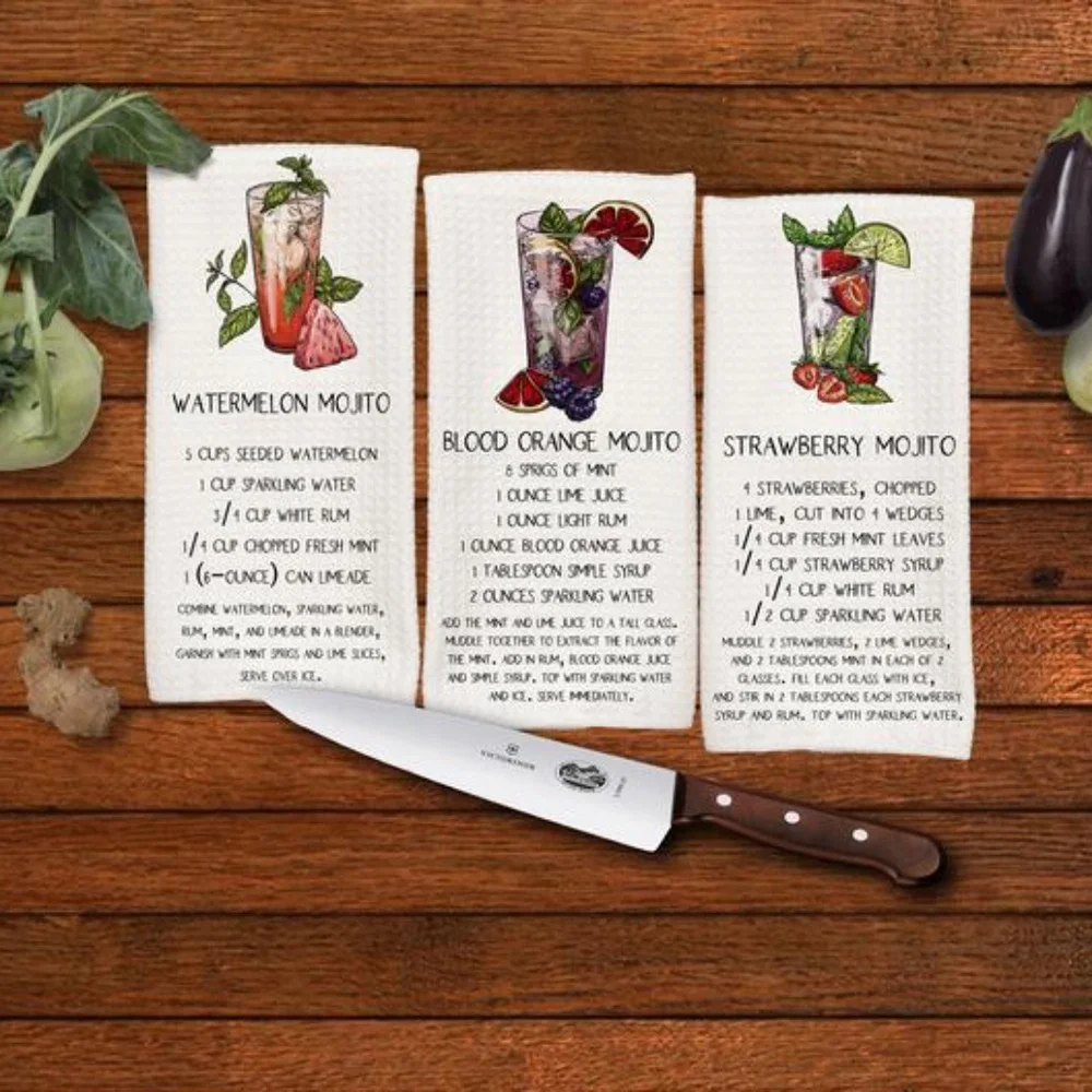 Mojitos Beverage recipe Bar‎ towel set